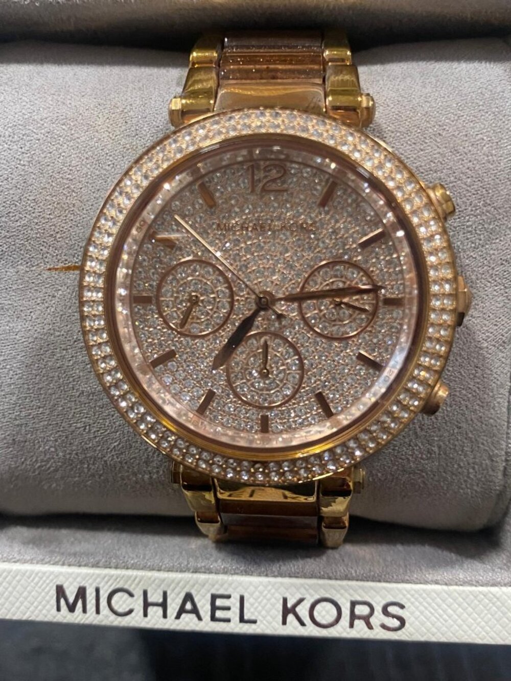 Brand New Michael Kors Crystal Rose Gold Watch - with Box